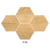 Valore Carvallo Hexagon 12,5 x 14,5 cm 1 Ceramica Bianca CARVALLO HEXAGON