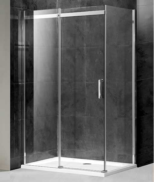 Milla aszimmetrikus zuhanykabin 120 cm ajtó + Lia 90 cm fix fal