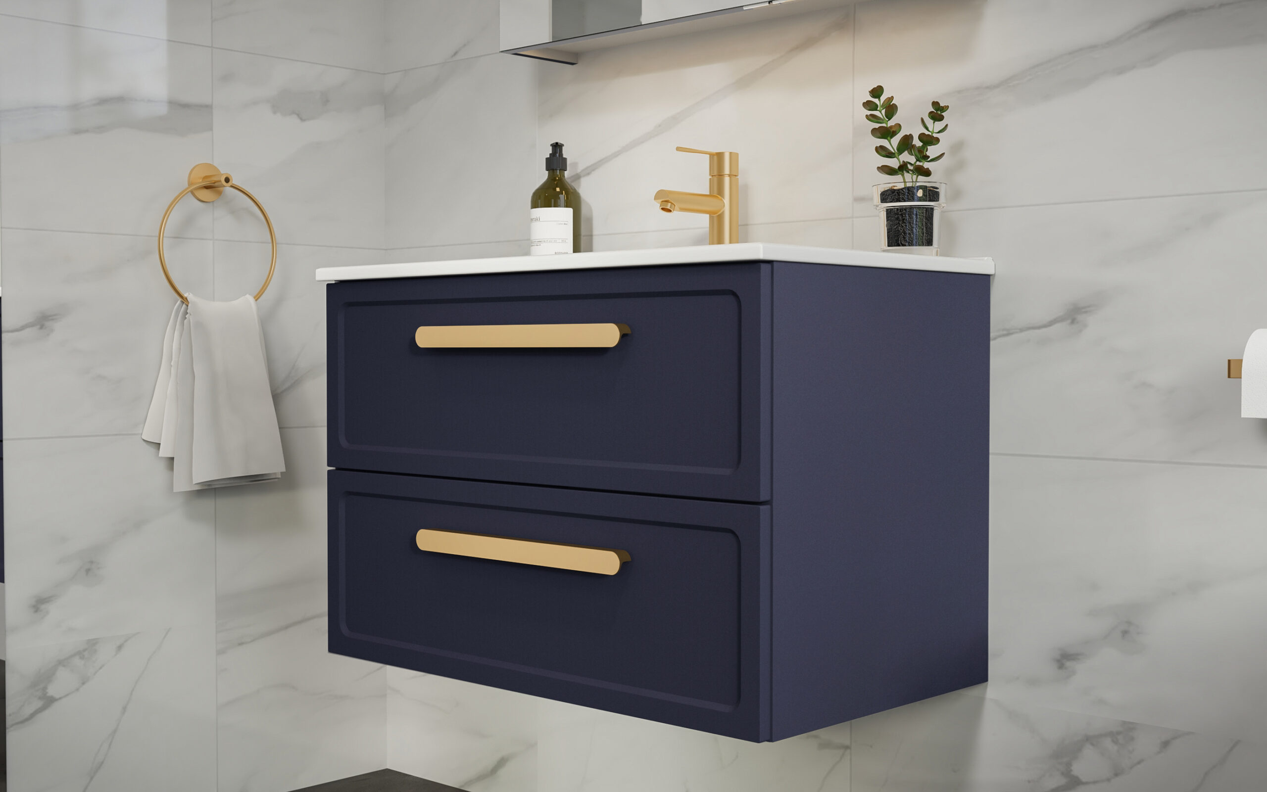 Finix 60 cm alsó + öntött márvány mosdó