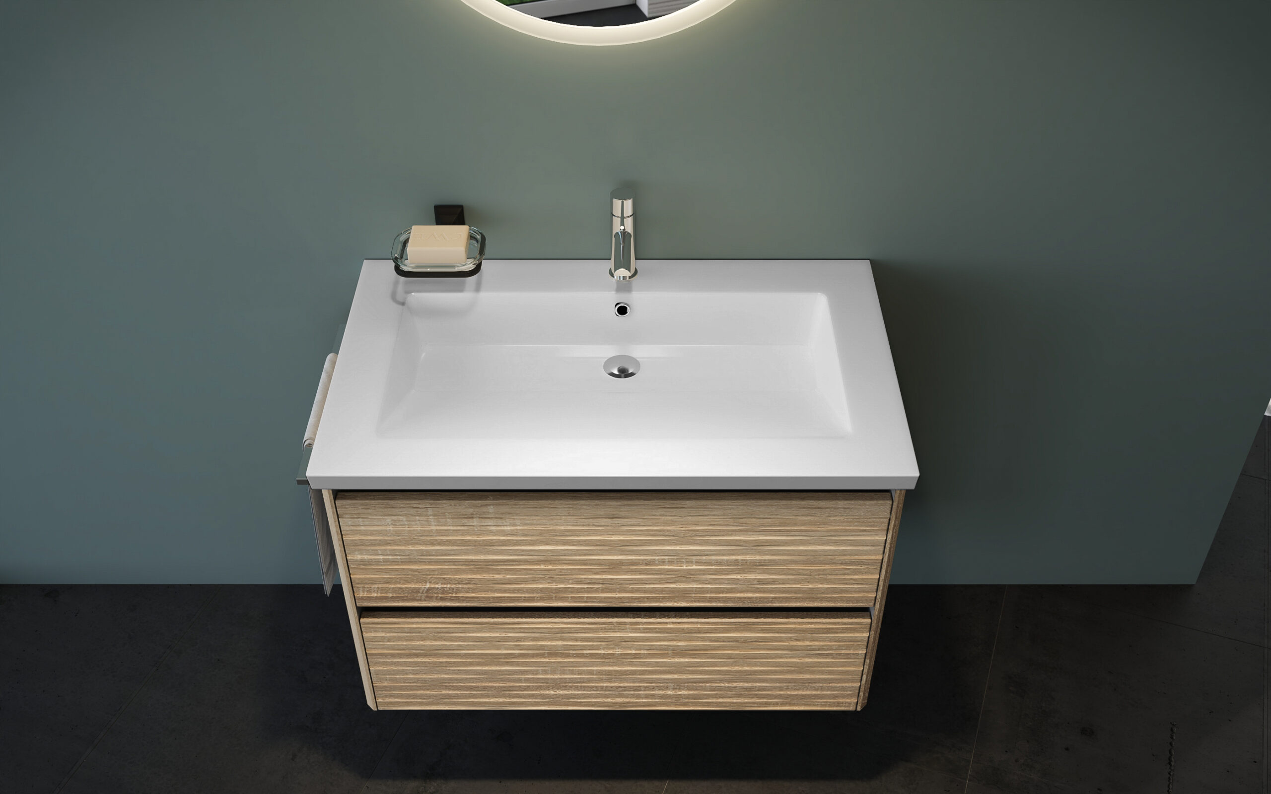 Infini 85 cm 2F alsó + öntött árvány mosdó