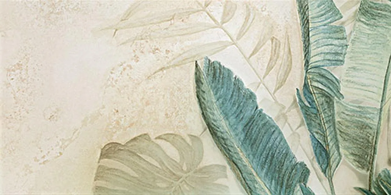 Tubadzin Alabaster Shine Leaves A/3 dekor 59,8 x 119,8 cm