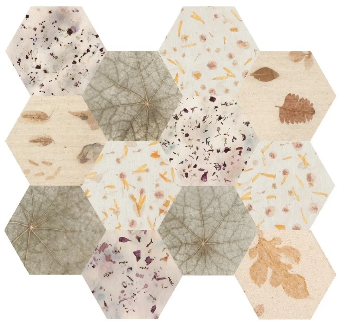 Ibero Botanical Blumen mozaik 14 x 16 cm